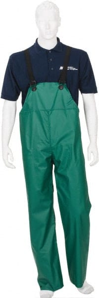 Rain Bib Overalls: Size Large, PVC & Polyester, MPN:388BFL