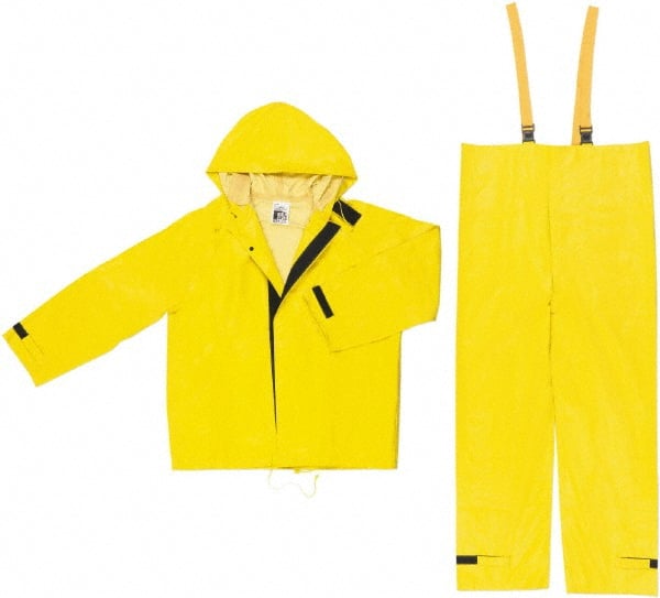 Suit with Bib Overalls: Size 5XL, Yellow, Nylon & PVC MPN:3902X5