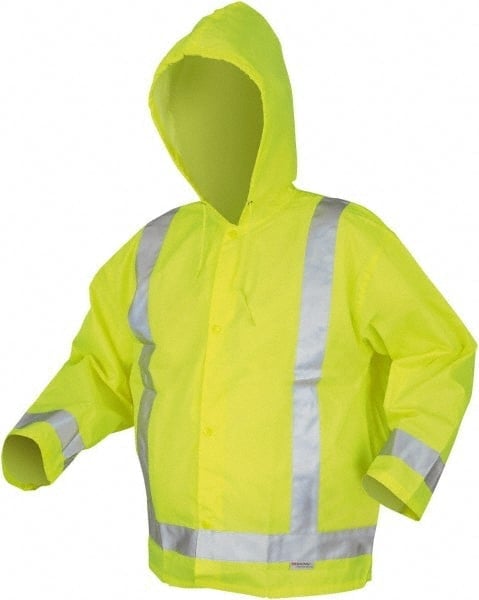 Rain Jacket: Size 4X-Large, Lime, Polyester & Polyurethane MPN:500RJHX4