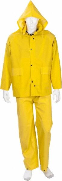 Suit with Bib Overalls: Size 4XL, Yellow, PVC MPN:O703X4