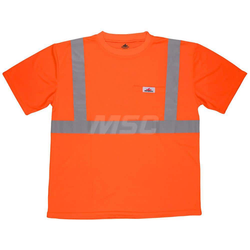 Work Shirt: High-Visibility, Small, Polyester, Orange, 1 Pocket MPN:STSCL2MOS