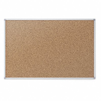 Bulletin Board 36 in H 48 in W Silver MPN:85362