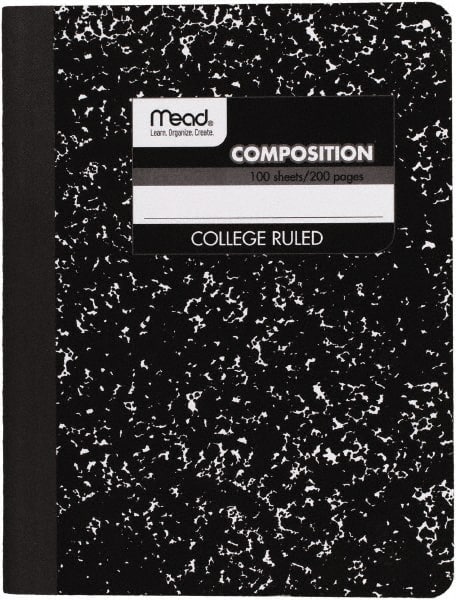 Composition Book: 100 Sheets, College Ruled, White Paper MPN:MEA09932