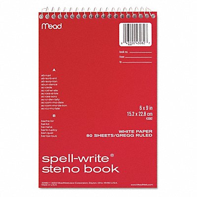 Steno Book Spell Write Assorted MPN:43082