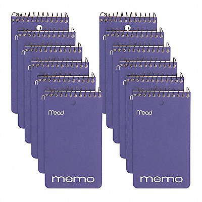 Memo Book 60 Sheets 3 x 5 PK12 MPN:45354PK