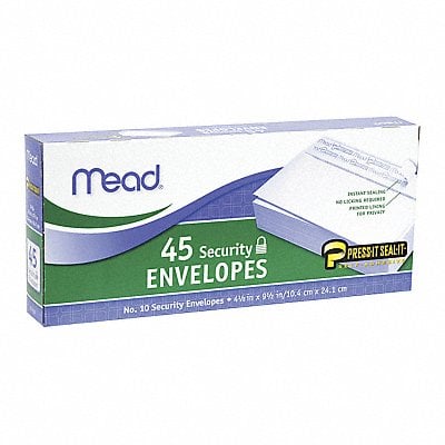 Envelopes Scrty Pressit No 10 PK45 MPN:75026