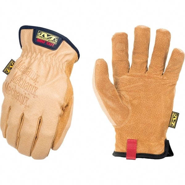 Cut-Resistant Gloves: Size S, ANSI Cut A9, Leather MPN:LD-C75-008