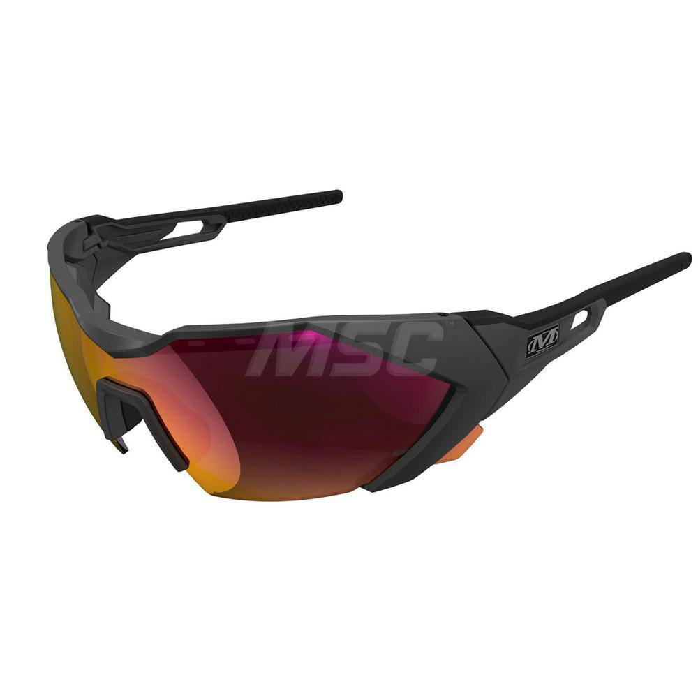 Safety Glass: Anti-Fog & Scratch-Resistant, Polycarbonate, Fire Mirror Lenses, Full-Framed MPN:VES-21AK-PU