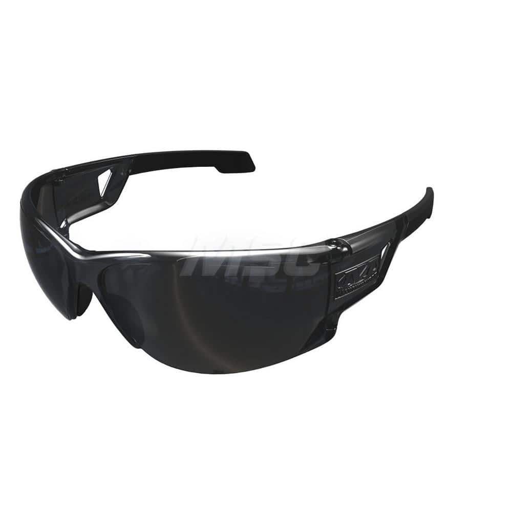 Safety Glass: Anti-Fog & Scratch-Resistant, Polycarbonate, Smoke Lenses, Full-Framed MPN:VNS-20AB-PU