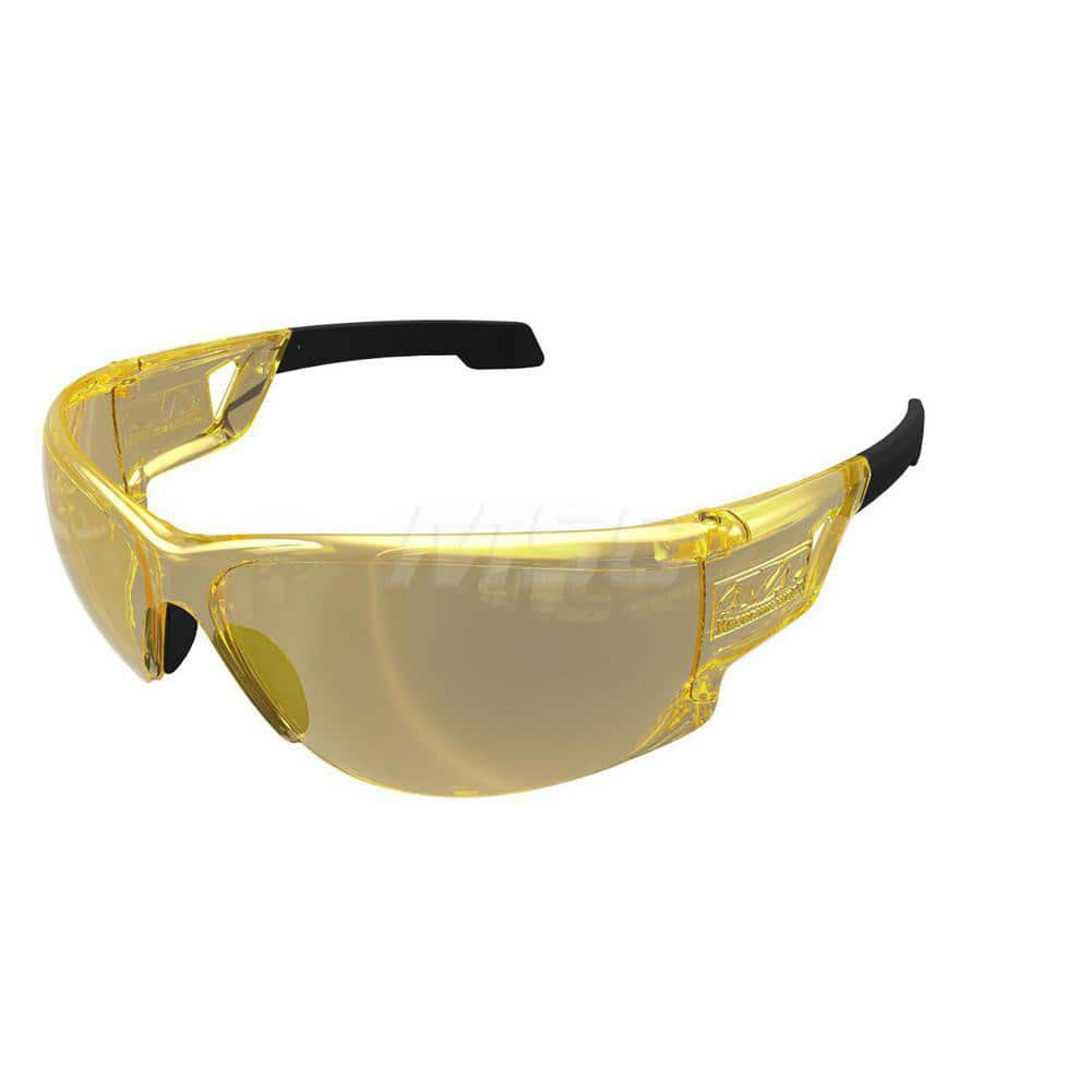 Safety Glass: Anti-Fog & Scratch-Resistant, Polycarbonate, Amber Lenses, Full-Framed MPN:VNS-30AC-PU