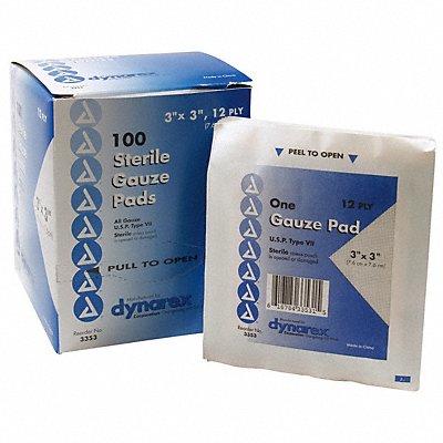 Gauze Pad Cotton Blend Gauze PK100 MPN:61233