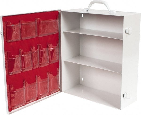 15-3/4 Inch Wide x 5-3/8 Inch Deep x 16-3/4 Inch High, Fixed Industrial Empty First Aid Cabinet MPN:712MTM