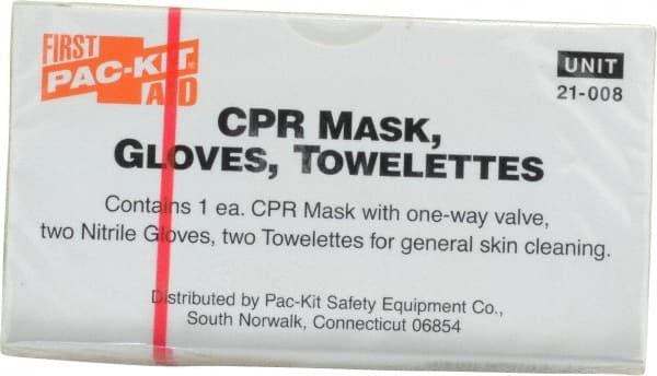 Disposable CPR Masks/Breathers, Disposable: Yes , Size: Universal , Compatible First Aid Kits: Medique Unitized First Aid Kits  MPN:8021B