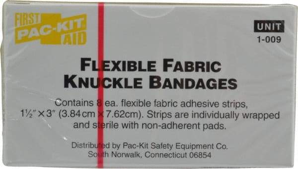 8 Qty 1 Pack Knuckle Self-Adhesive Bandage MPN:62730