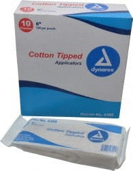 1000 Qty 1 Pack Single Ended Cotton Tip Applicator MPN:63015