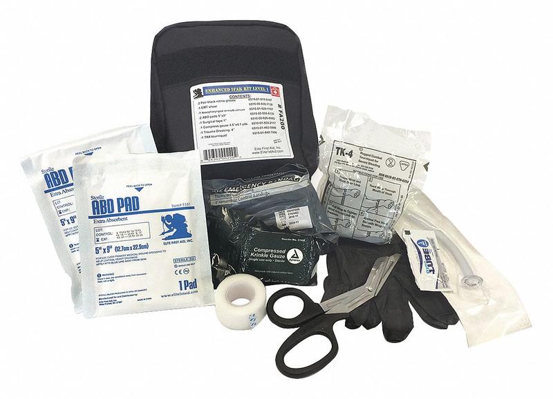 First Aid Kit 8 Components MPN:MS-ELITE-FA200BLK