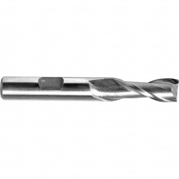 Square End Mill: 0.374'' Dia, 9/16'' LOC, 3/8'' Shank Dia, 2-5/16'' OAL, 2 Flutes, Cobalt MPN:10825