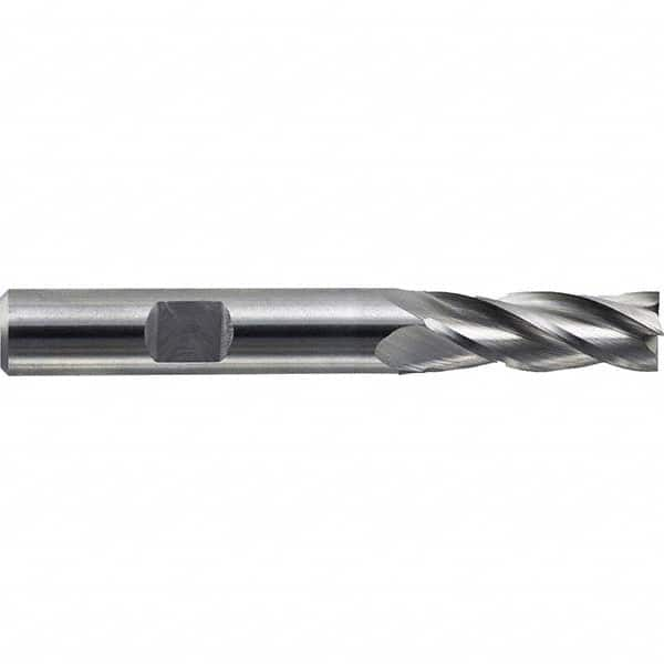 Square End Mill: 27/64'' Dia, 1'' LOC, 3/8'' Shank Dia, 2-11/16'' OAL, 4 Flutes, Cobalt MPN:11335