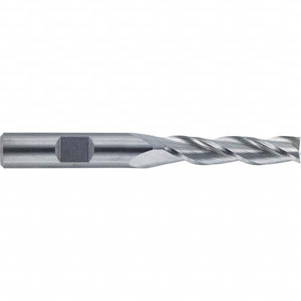 Square End Mill: 9/32'' Dia, 1-3/8'' LOC, 3/8'' Shank Dia, 3-1/8'' OAL, 3 Flutes, Cobalt MPN:12272