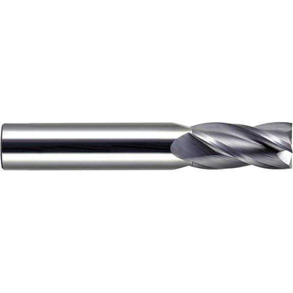 Square End Mill: 1/8'' Dia, 1/2'' LOC, 1/8'' Shank Dia, 1.5'' OAL, 4 Flutes MPN:14132