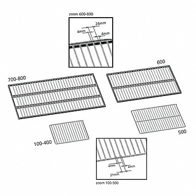 Grid Shelf 500 Model Size MPN:E20165