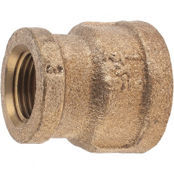 Brass Pipe Reducing Coupling: 1/2 x 3/8