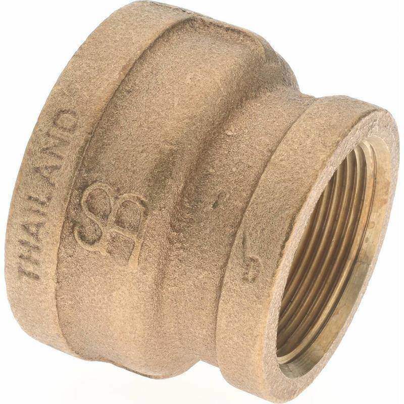 Brass Pipe Reducing Coupling: 2 x 1-1/2