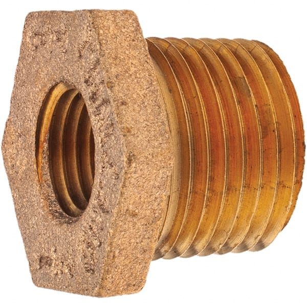 Brass Pipe Bushing: 1/2 x 1/4