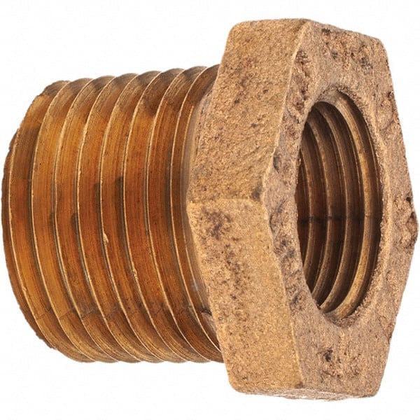 Brass Pipe Bushing: 1/2 x 3/8