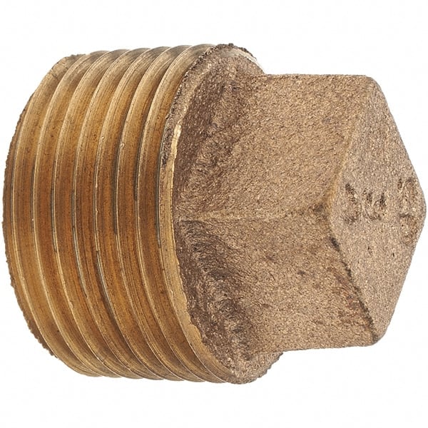 Brass Pipe Square Head Plug: 3/4