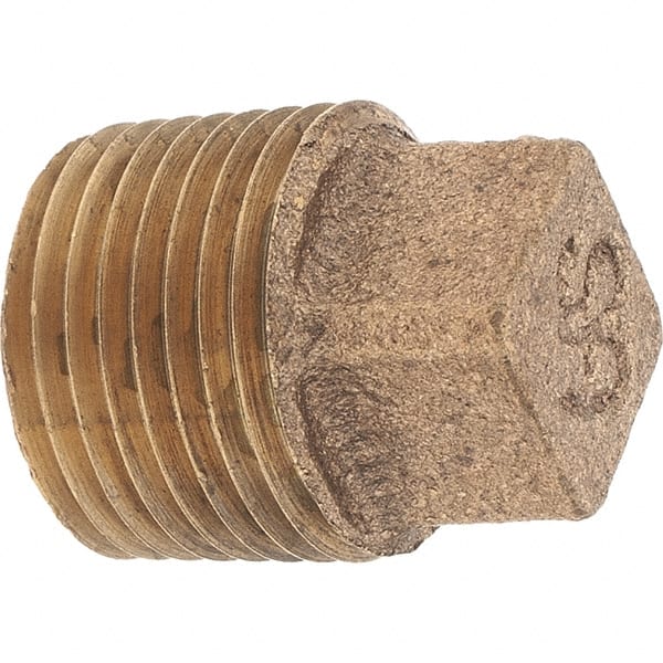 Brass Pipe Square Head Plug: 3/8