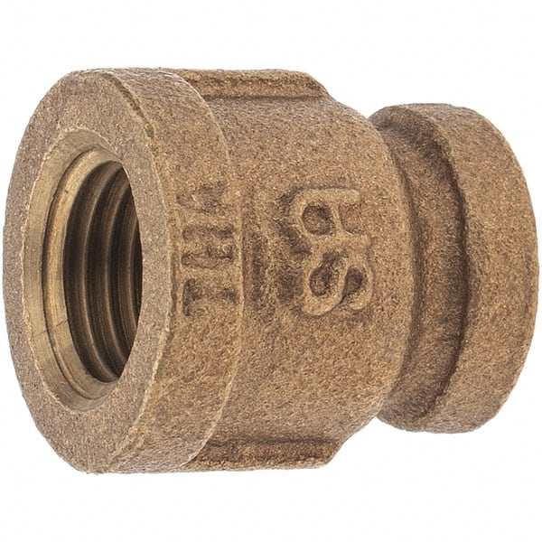 Brass Pipe Reducing Coupling: 1/4 x 1/8