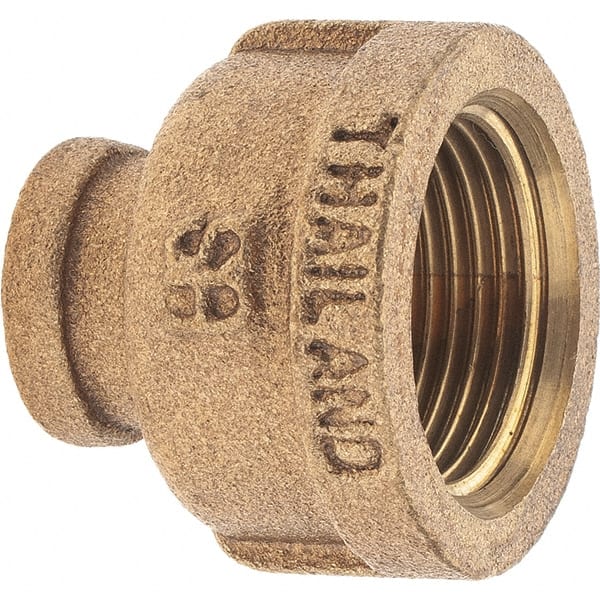 Brass Pipe Reducing Coupling: 3/4 x 1/4