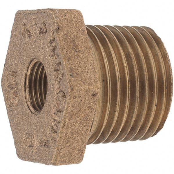 Brass Pipe Bushing: 1/2 x 1/8