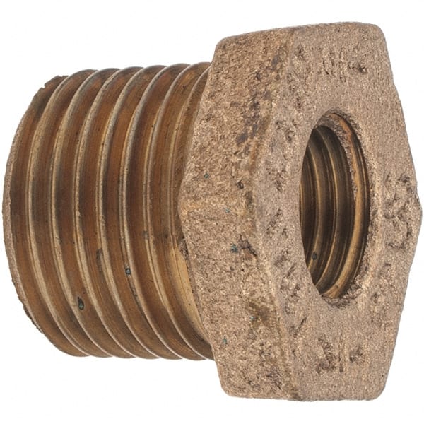 Brass Pipe Bushing: 1/2 x 1/4