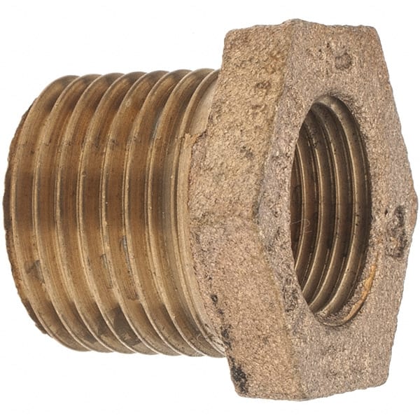 Brass Pipe Bushing: 1/2 x 3/8