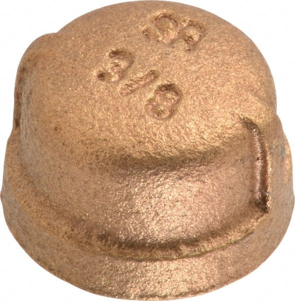 Brass Pipe End Cap: 3/8