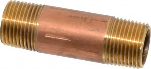 Brass Pipe Nipple: Threaded on Both Ends, 2