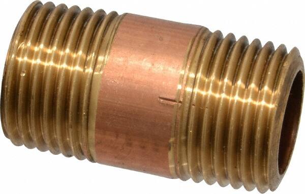 Brass Pipe Nipple: Threaded on Both Ends, 1-1/2