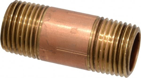 Brass Pipe Nipple: Threaded on Both Ends, 2