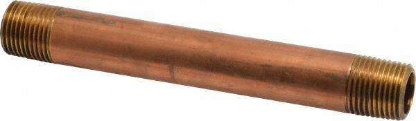 Brass Pipe Nipple: Threaded on Both Ends, 6