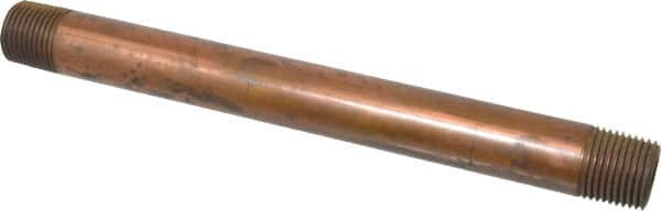 Brass Pipe Nipple: Threaded on Both Ends, 8