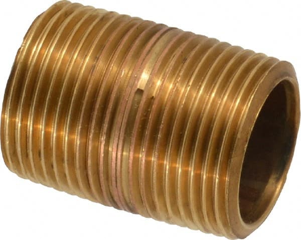 Brass Pipe Nipple: Threaded on Both Ends, 1-3/8