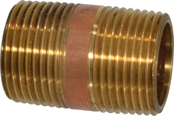 Brass Pipe Nipple: Threaded on Both Ends, 1-1/2