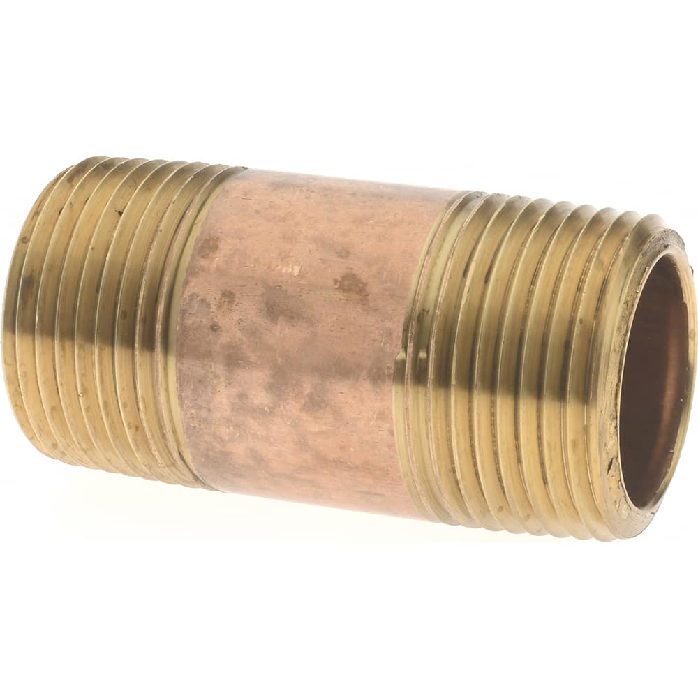 Brass Pipe Nipple: Threaded on Both Ends, 2