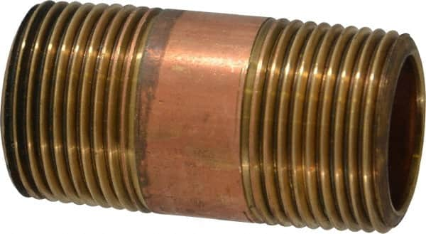 Brass Pipe Nipple: Threaded on Both Ends, 2