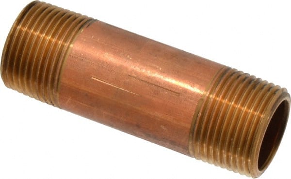 Brass Pipe Nipple: Threaded on Both Ends, 3