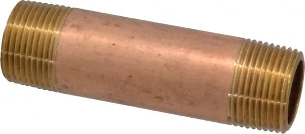 Brass Pipe Nipple: Threaded on Both Ends, 3-1/2