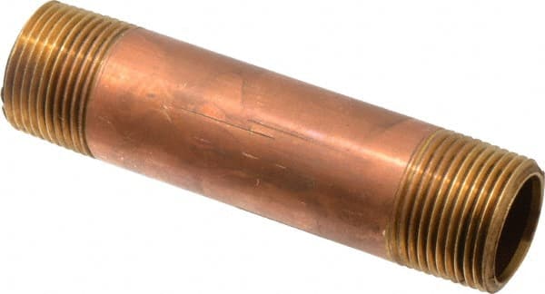 Brass Pipe Nipple: Threaded on Both Ends, 4