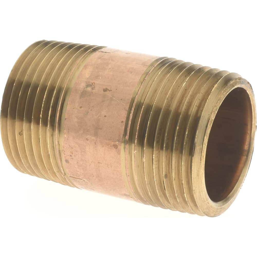 Brass Pipe Nipple: Threaded on Both Ends, 2